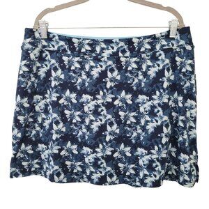 Tranquility By Colorado Clothing Womens Floral Skort Size XXL Navy Daffodil Golf